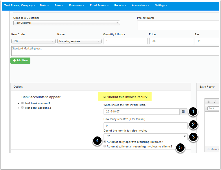 Create Recurring Invoices Create Recurring Invoices