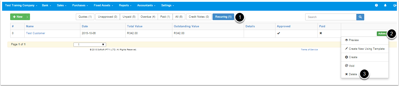 Delete Recurring Invoices Delete Recurring Invoices