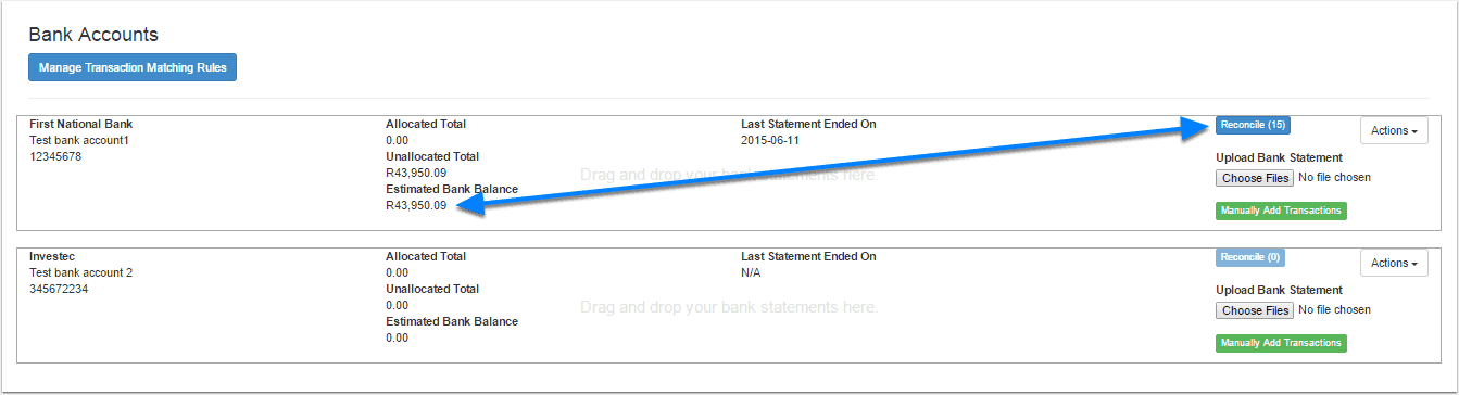 Return To The Bank Dashboard