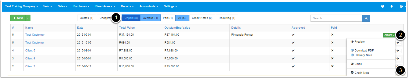 Step 1 Creating A Credit Note Step 1 Creating A Credit Note