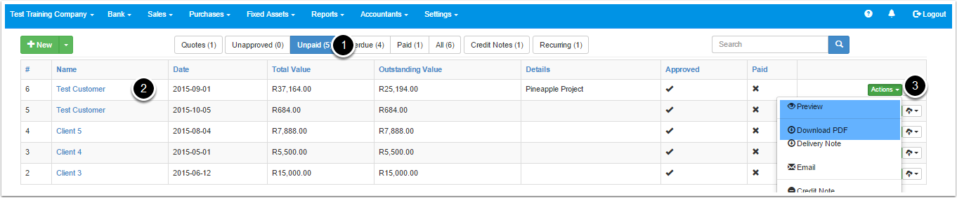Viewing An Invoice Viewing An Invoice